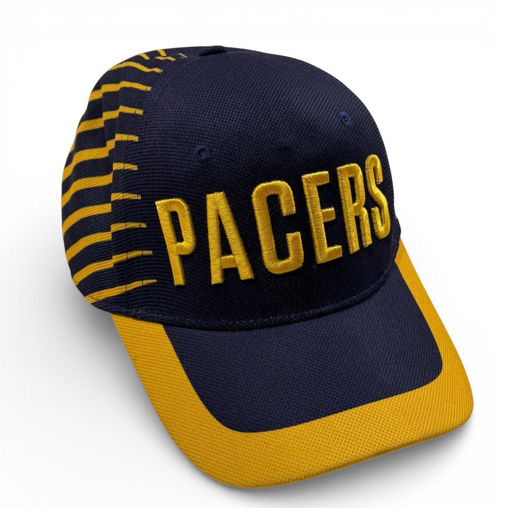 Indiana Pacers 47 Brand‎ NBA Navy Yellow Logo Embroidered Baseball Cap Hat OSFA